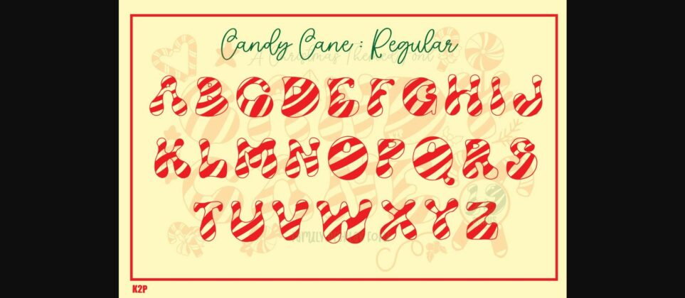 Candy Cane Font Poster 4