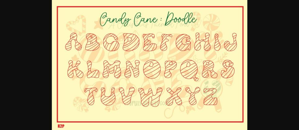 Candy Cane Font Poster 5