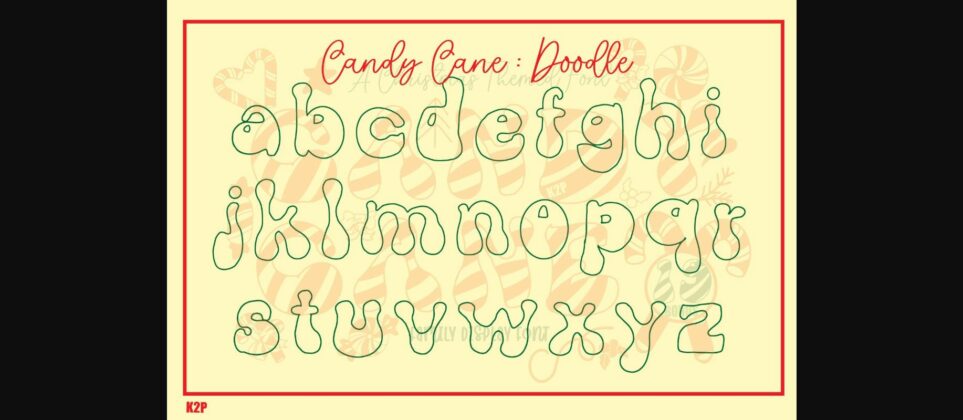 Candy Cane Font Poster 6