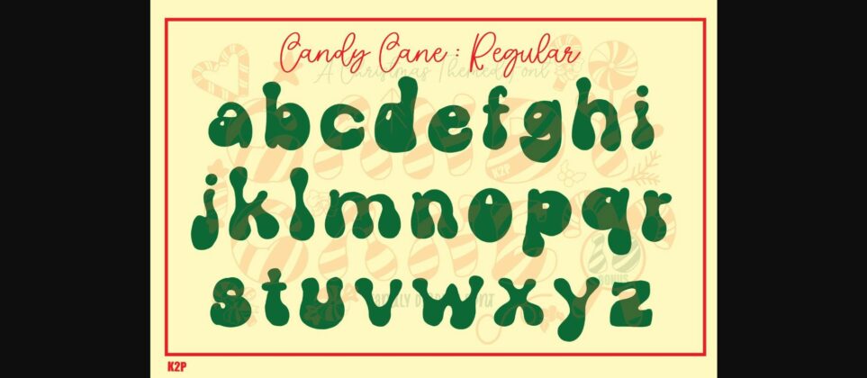 Candy Cane Font Poster 7