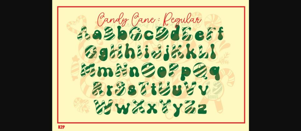 Candy Cane Font Poster 8