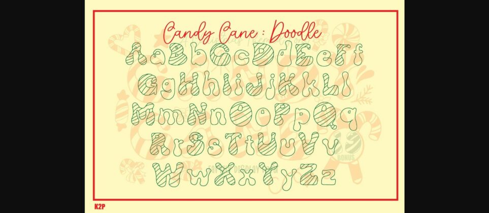 Candy Cane Font Poster 9