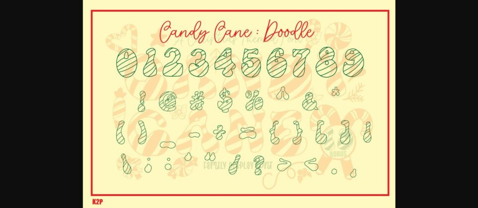 Candy Cane Font Poster 10