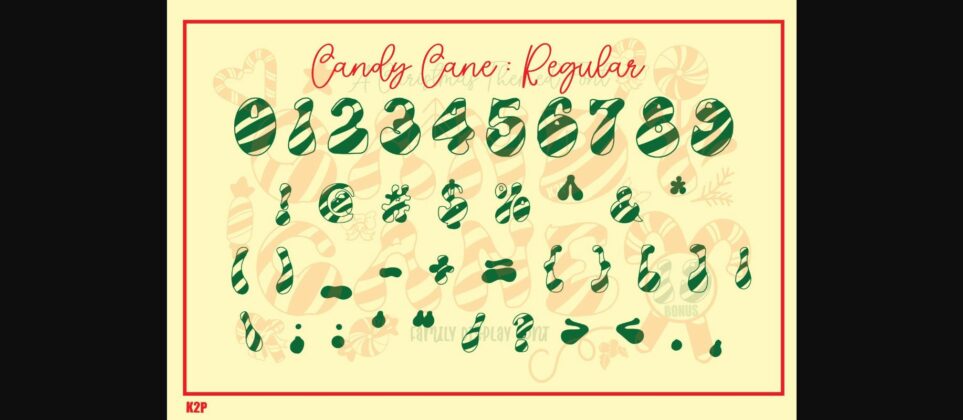Candy Cane Font Poster 11