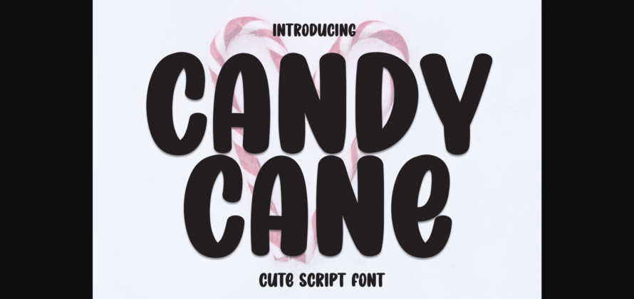Candy Cane Font Poster 3