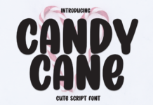 Candy Cane Font Poster 1