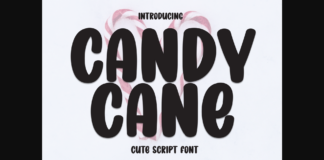 Candy Cane Font Poster 1