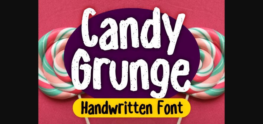 Candy Grunge Font Poster 3