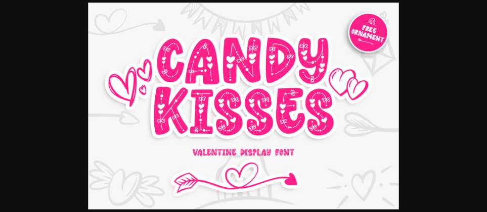 Candy Kisses Valentine Font Poster 3