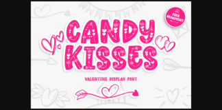 Candy Kisses Valentine Font Poster 1