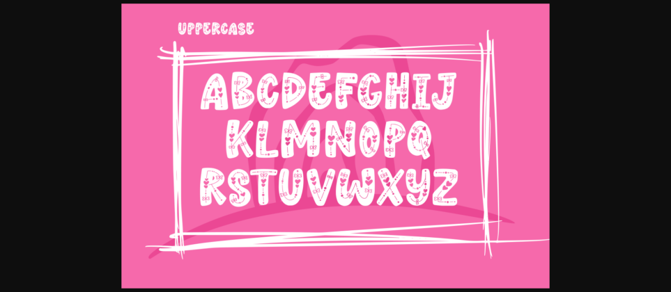 Candy Kisses Valentine Font Poster 4