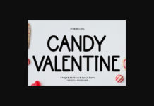 Candy Valentine Font Poster 1