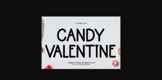 Candy Valentine Font Poster 1