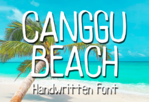 Canggu Beach Font Poster 1