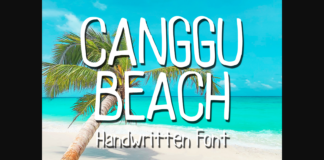 Canggu Beach Font Poster 1