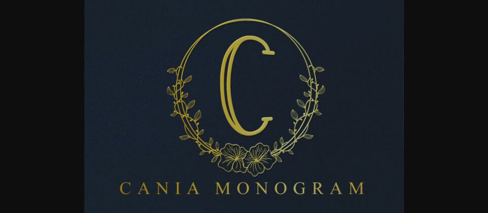 Cania Monogram Font Poster 1