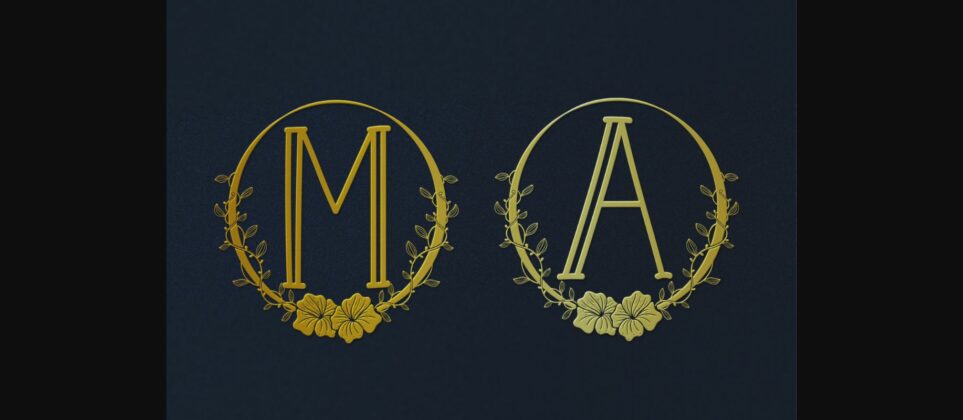 Cania Monogram Font Poster 4