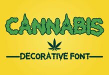 Cannabis Font Poster 1