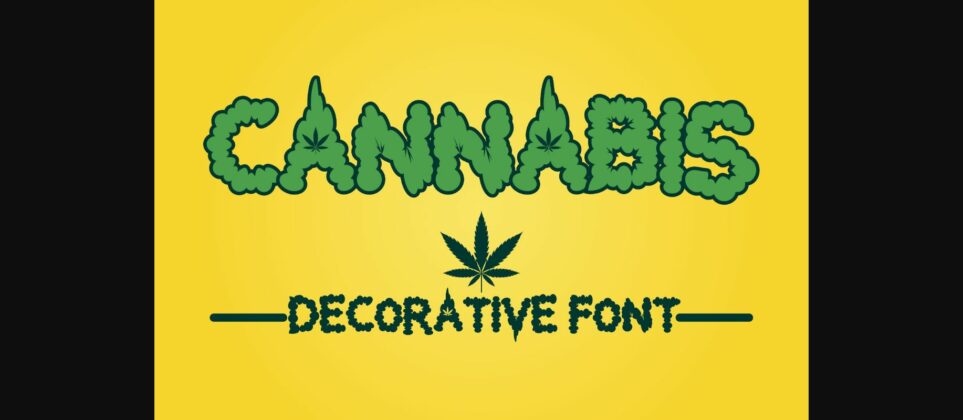Cannabis Font Poster 1