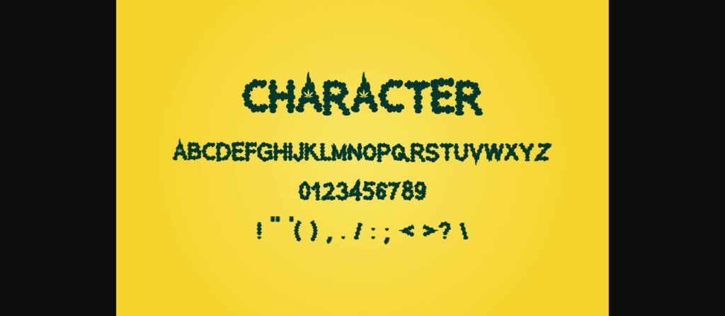 Cannabis Font Poster 5