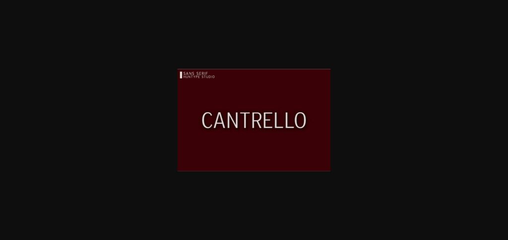 Cantrello Font Poster 3