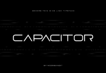 Capacitor Font Poster 1