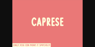 Caprese Font Poster 1