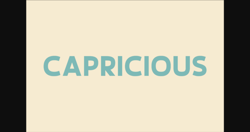 Capricious Font Poster 3