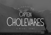 Captein Cholevares Font Poster 1