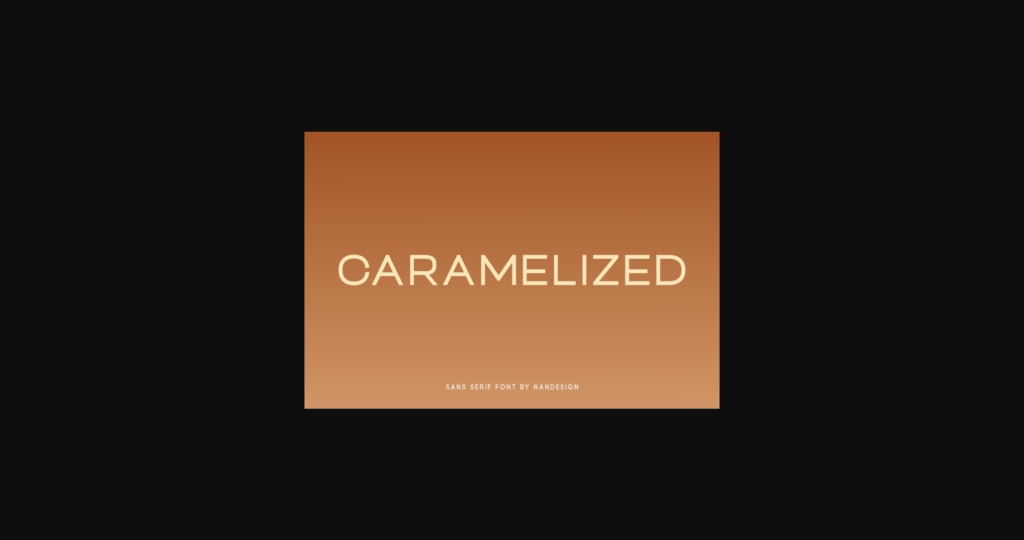 Caramelized Font Poster 3