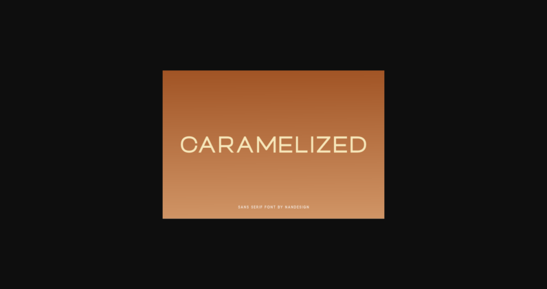 Caramelized Font Poster 1