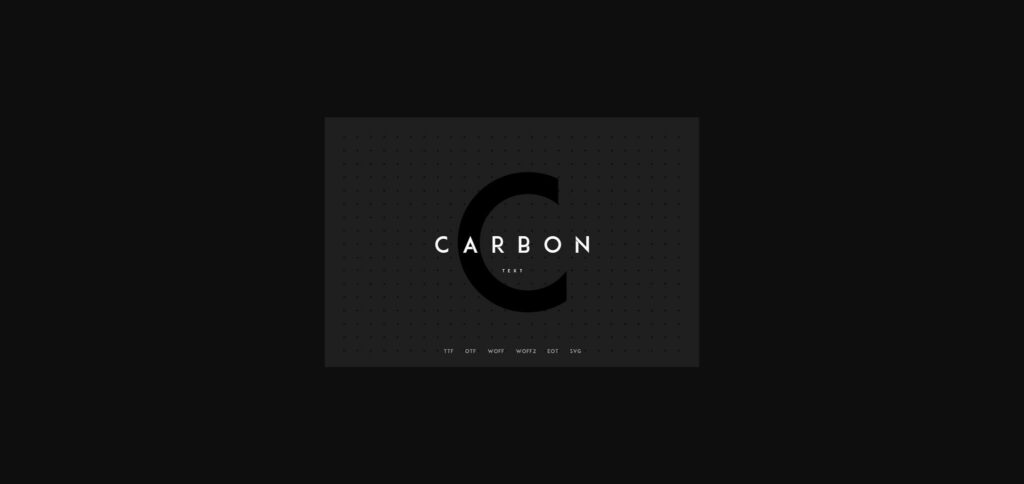 Carbon Font Poster 3