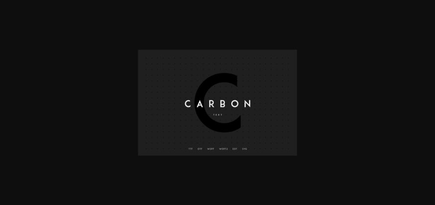 Carbon Font Poster 3