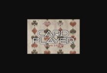 Card Player Font Poster 1