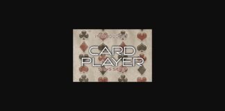 Card Player Font Poster 1