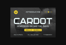 Cardot Font Poster 1