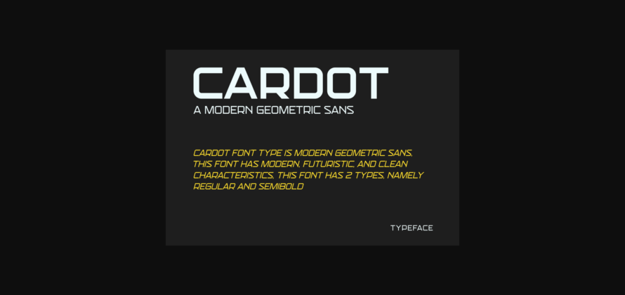 Cardot Font Poster 4