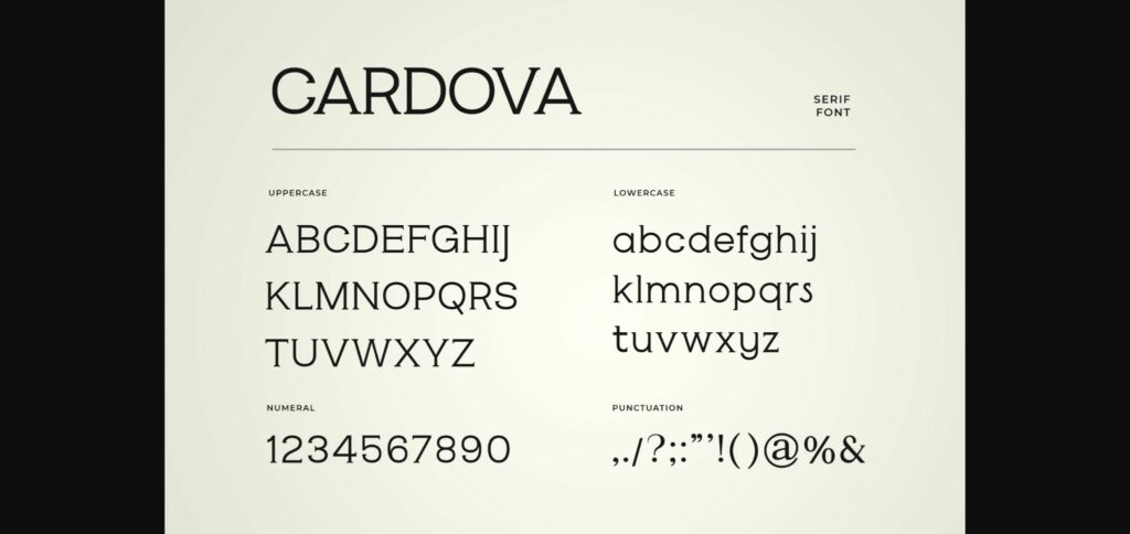 Cardova Font Poster 7
