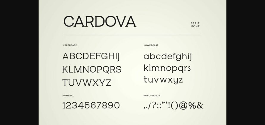 Cardova Font Poster 7