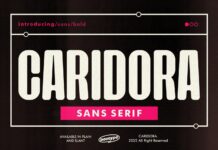 Caridora Font Poster 1