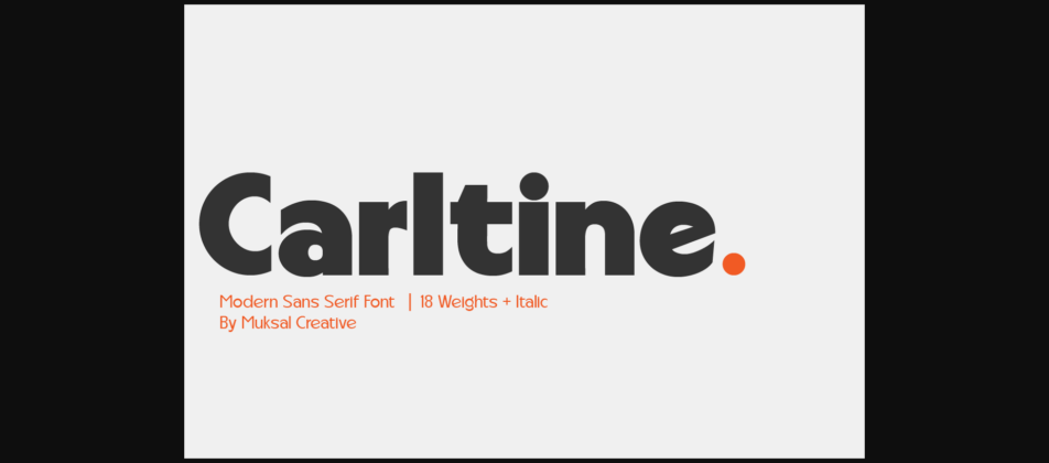 Carltine Font Poster 3