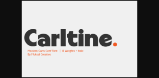 Carltine Font Poster 1