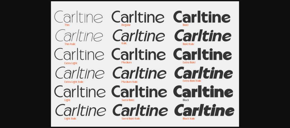 Carltine Font Poster 4