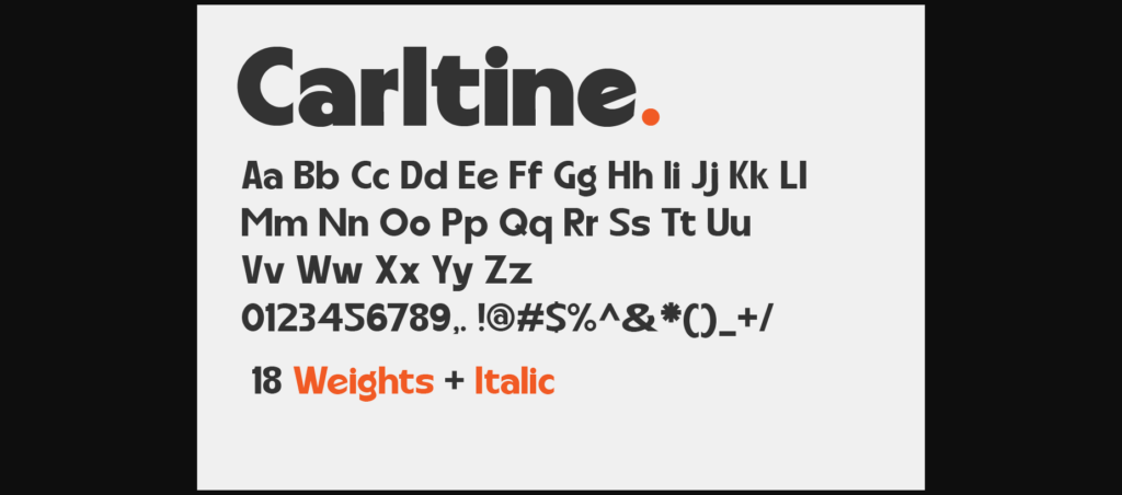 Carltine Font Poster 11