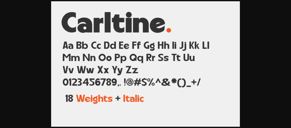 Carltine Font Poster 11