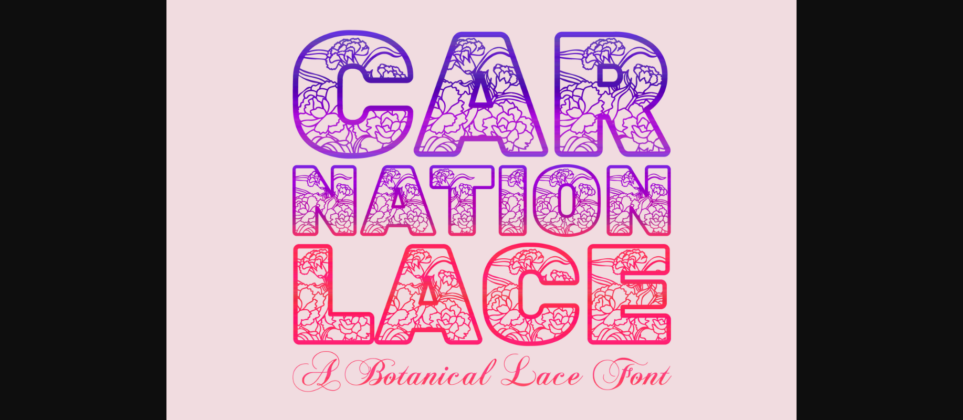 Carnation Lace Font Poster 3