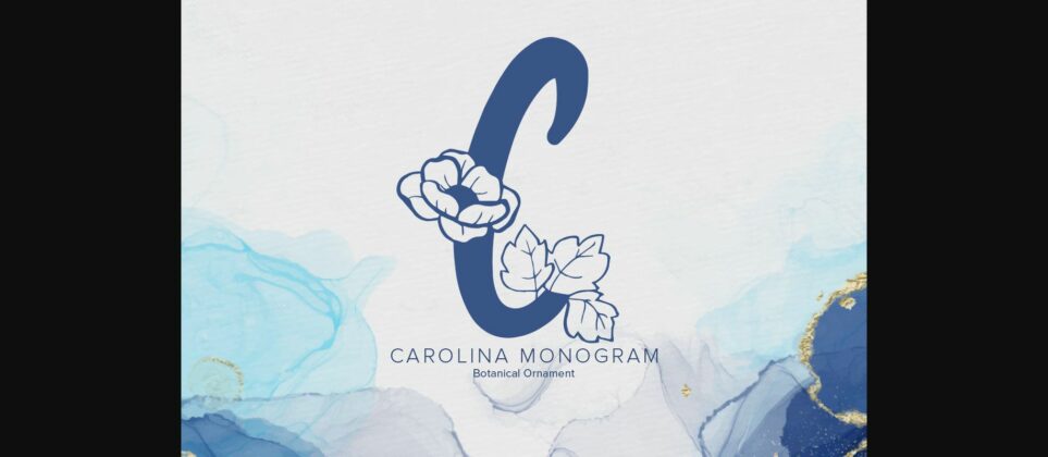 Carolina Monogram Font Poster 3
