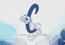 Carolina Monogram Font Poster 1