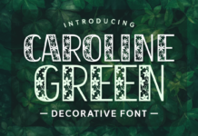 Caroline Green Font Poster 1