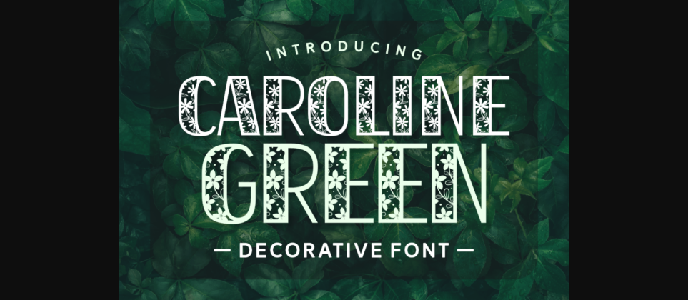 Caroline Green Font Poster 1